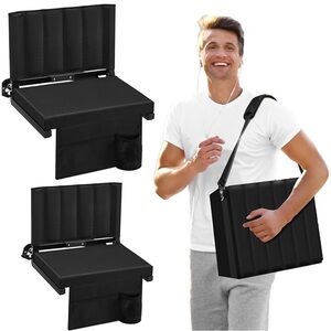 NEW 2Pack Stadium Seats for Bleachers - Portable Folding Bleacher Chairs w/ Back